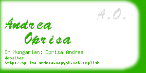 andrea oprisa business card
